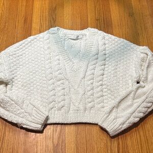Altar’d state cropped cable knit sweater